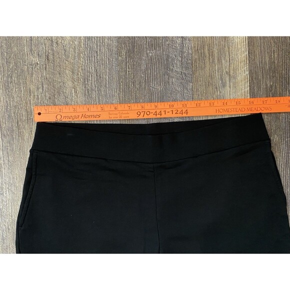 J Jill Pure Jill Affinity French Terry Slim Crop Pants Medium Black Pockets - Picture 5 of 7